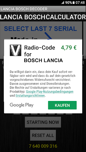 Bosch Lancia Radio Code Decoder Screenshot 3