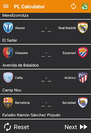 Spanish Liga Calculator - Predictor - 2021/22 Screenshot 0