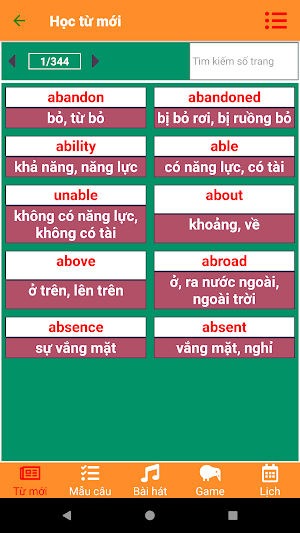 Học tiếng anh - học ngoại ngữ Screenshot 1