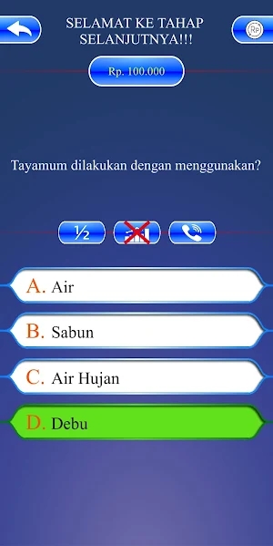 Kuis Millionaire Islam Screenshot 3
