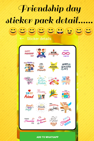 Friendship Day : Friendship Stickers For WhatsApp Screenshot 2
