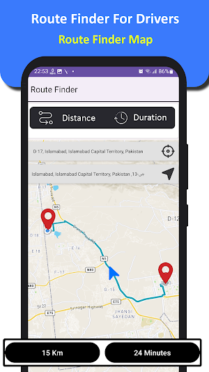 GPS navigation, maps & route Screenshot 2