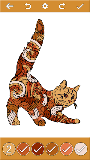 Cats Coloring by Number Book Screenshot 0
