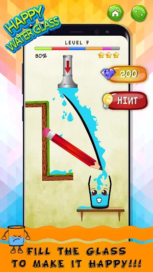 Happy Water Glass – Draw and F Screenshot 2