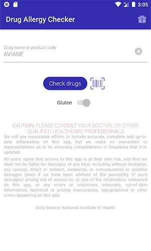 Drug Allergy Checker - Gluten Screenshot 0