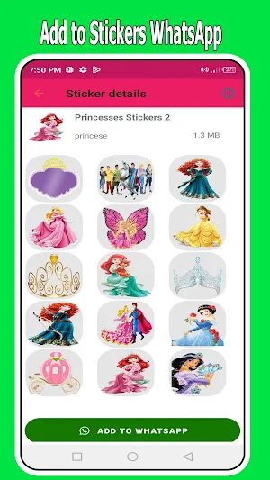 Princess Stickers for Whatsapp Screenshot 3