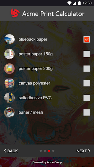 Acme Print Calculator Screenshot 2