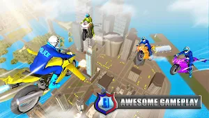 US Police Flying Bike Robot Simulator Screenshot 2