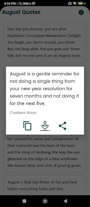 August Quotes and Sayings Screenshot 1