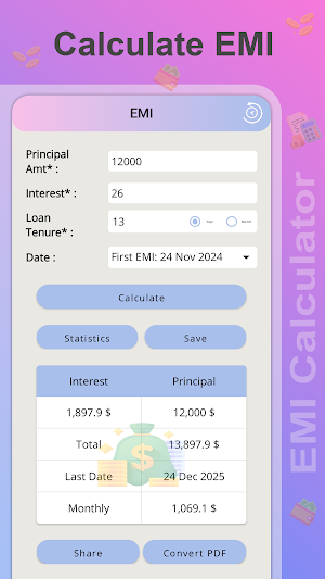 EMI Calculator: Finance Tool Screenshot 1