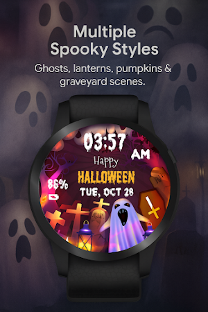Spooky Ghost WatchFace Screenshot 0