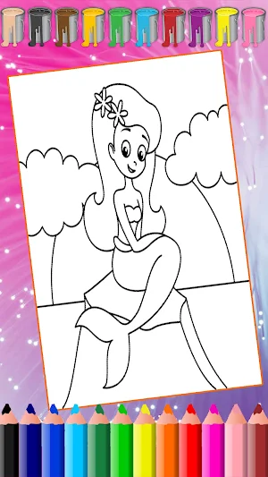 Mermaid Coloring:Mermaid Games Screenshot 1