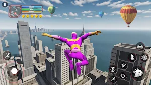 Super Rope Hero: Flying City Screenshot 2