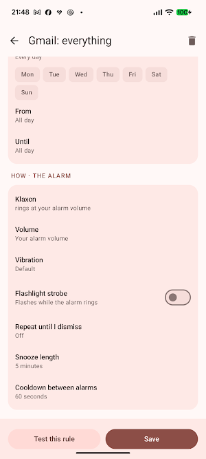 VIP Alarm — Notification Alarm Screenshot 1