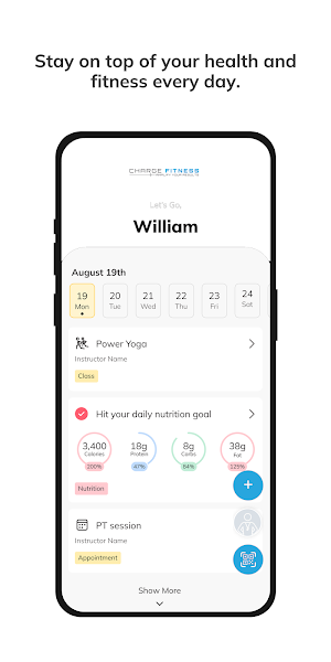 Charge Fitness Online Screenshot 1