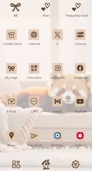 Cozy Red Panda Theme +HOME Screenshot 2