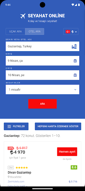 Seyahat Online Screenshot 1