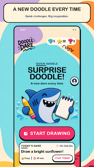 Doodle Dare: Kids Drawing Game Screenshot 0