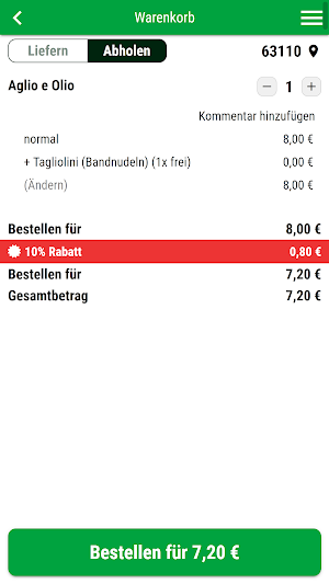 123 Pizzeria Rodgau Screenshot 1