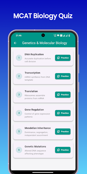 MCAT Biology Quiz Screenshot 3