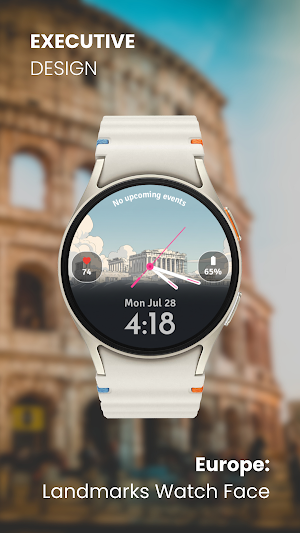 Europe: Landmarks Watch Face Screenshot 1