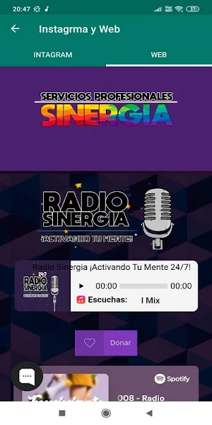 Radio Sinergia Screenshot 0