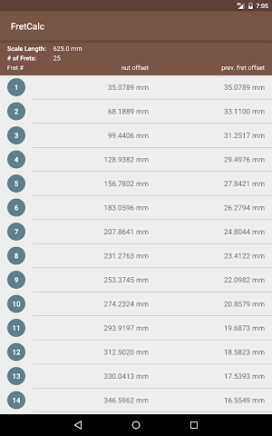 Fret Calculator Screenshot 3