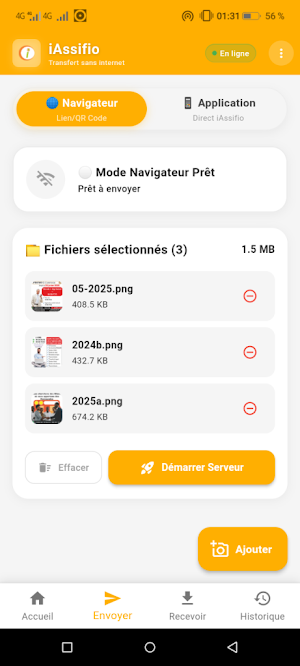 iAssifio : Transfert sans Net Screenshot 2