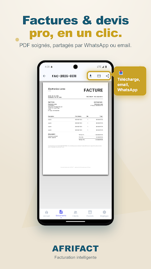 AFRIFACT – Facture & Devis PDF Screenshot 3