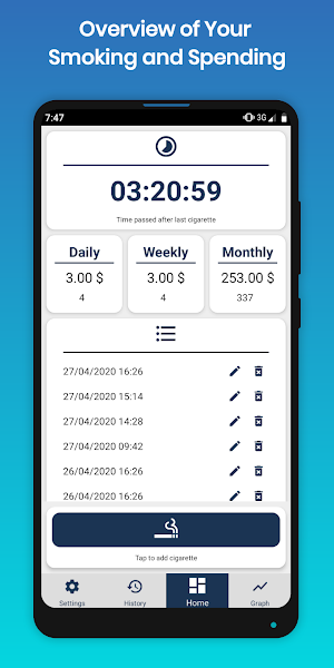 Cigarette Counter and Tracker Screenshot 1