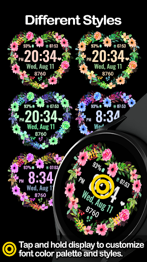 Flower Heart Watchface Screenshot 1