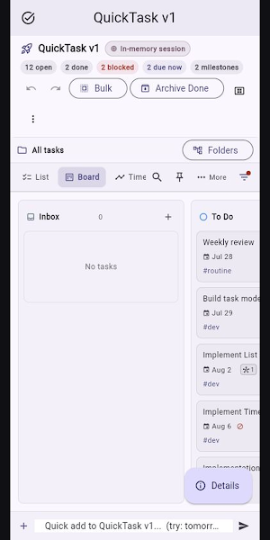 QuickTask - Todo & Planner Screenshot 1