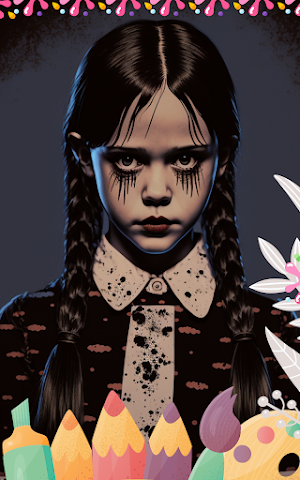 Wednesday Addams Game Color Screenshot 0