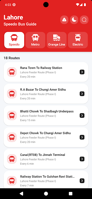 Lahore Speedo Bus Guide Screenshot 0
