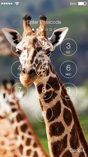 Giraffe Animal HD Lock Screenshot 1