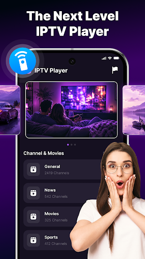 Live TV : Smart IPTV Player Screenshot 0