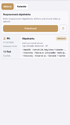 VinoAZ Objednávky Screenshot 0