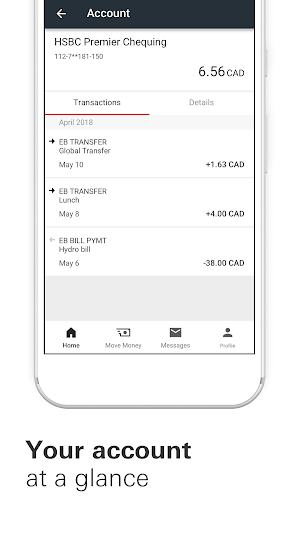 HSBC Canada Screenshot 1
