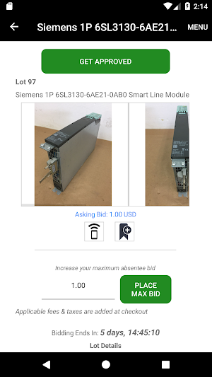 BTM Industrial Auctions Screenshot 1