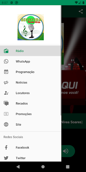 Biosfera Rádio Web Screenshot 1