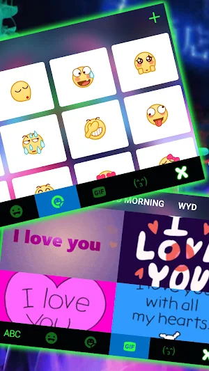 Neon Joker Maskman Keyboard Background Screenshot 3