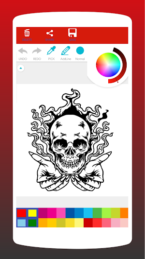 Fire Skull Coloring Book Screenshot 0