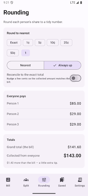 SplitMate — Tip & Bill Split Screenshot 2