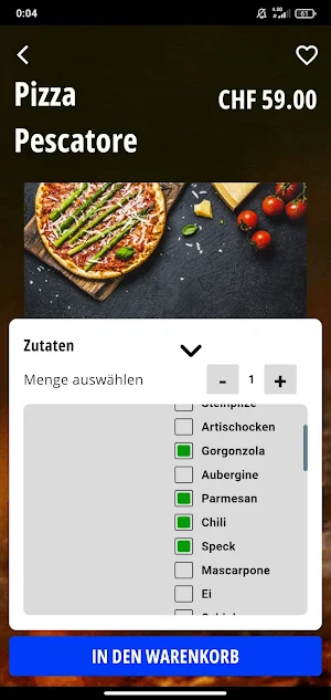 Pizzeria Vesuvio Niederwangen Screenshot 2