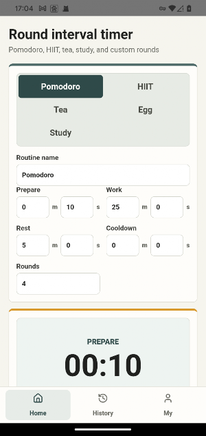 Round Interval Timer Screenshot 0