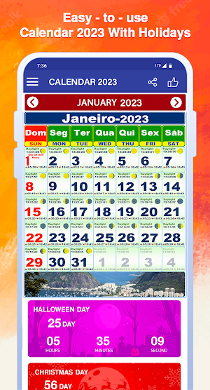 Brasil Calendário 2023 Screenshot 1