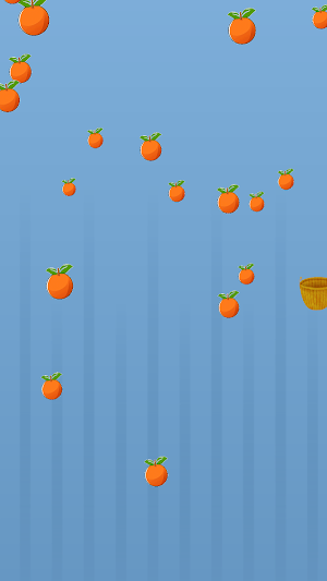 Orange basket catching game 3d Screenshot 0
