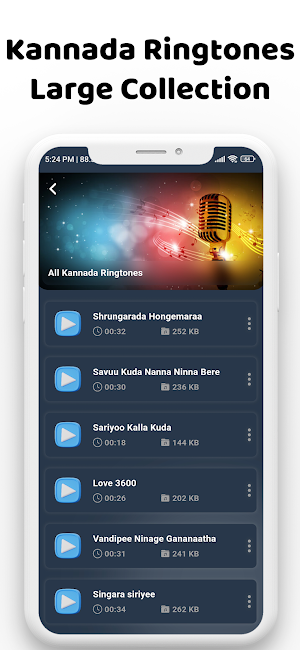 Kannada Song Ringtone App Screenshot 0