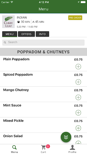 Curry Leaf Indian Takeaway Restaurant Screenshot 0