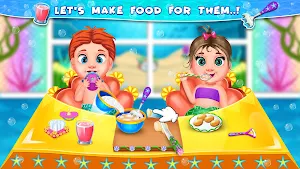 Twin mermaid babysitter care Screenshot 2